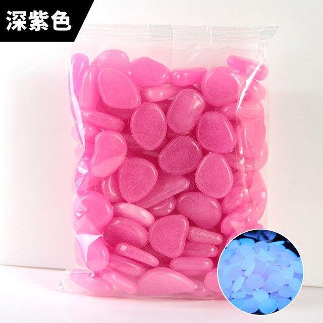 100/PCS Garden Pebbles Garden Decor Luminous Stones - foxberryparkproducts