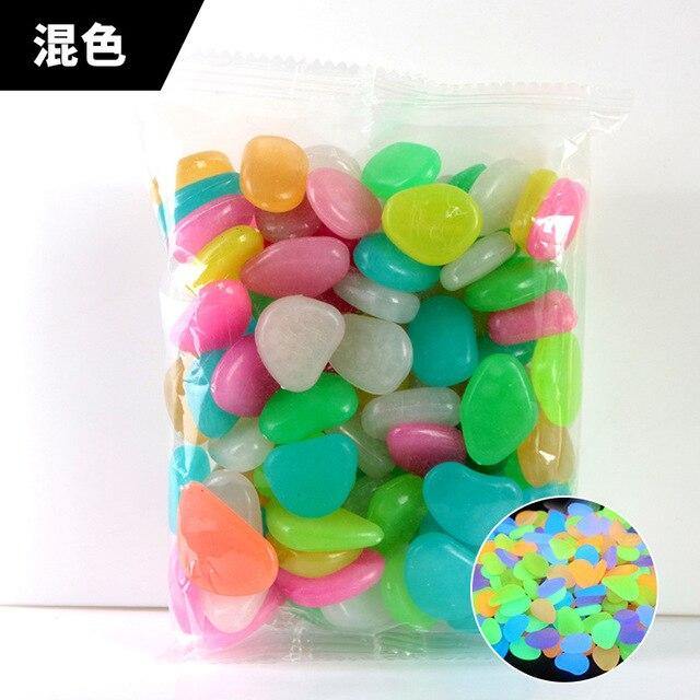 100/PCS Garden Pebbles Garden Decor Luminous Stones - foxberryparkproducts