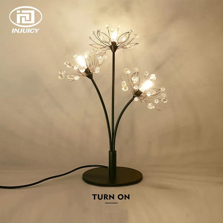 Romantic Dandelion Crystal LED Lamp Metal - foxberryparkproducts