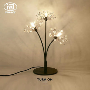 Romantic Dandelion Crystal LED Lamp Metal - foxberryparkproducts
