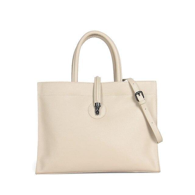 New 13.3" Genuine Leather Women Briefcase Tote Bags - foxberryparkproducts