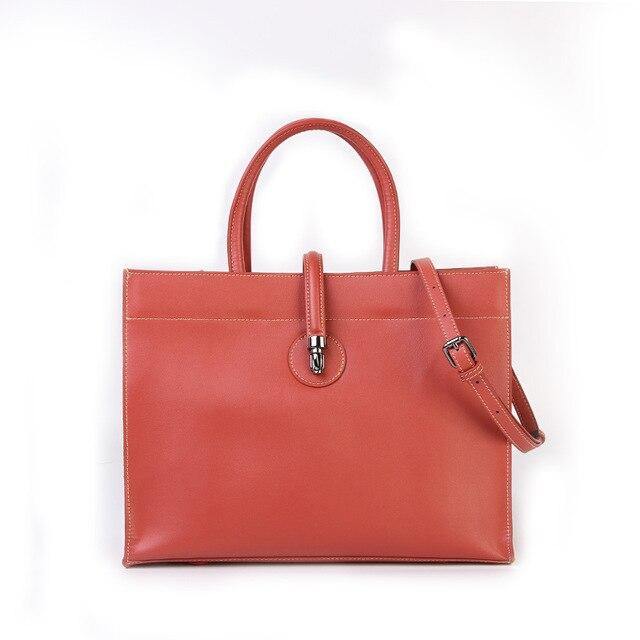 New 13.3" Genuine Leather Women Briefcase Tote Bags - foxberryparkproducts