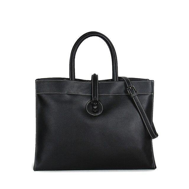 New 13.3" Genuine Leather Women Briefcase Tote Bags - foxberryparkproducts