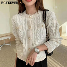 Load image into Gallery viewer, BGTEEVER Elegant Women O-neck Knitted Cardigans - foxberryparkproducts
