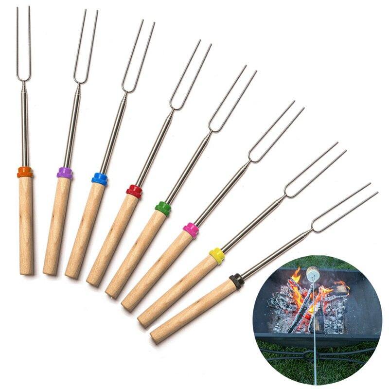 Rotatable BBQ Skewers Stretch Stainless steel - foxberryparkproducts