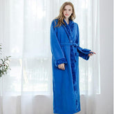 Women Men Winter Plus Size Flannel Robe Extra Long Hooded - foxberryparkproducts