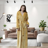 Women Men Winter Plus Size Flannel Robe Extra Long Hooded - foxberryparkproducts