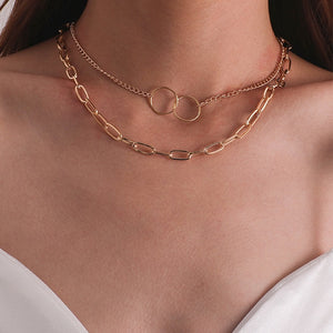 Necklace  Classy Fashion Asymmetric Lock              ID A112 - 1139 - foxberryparkproducts