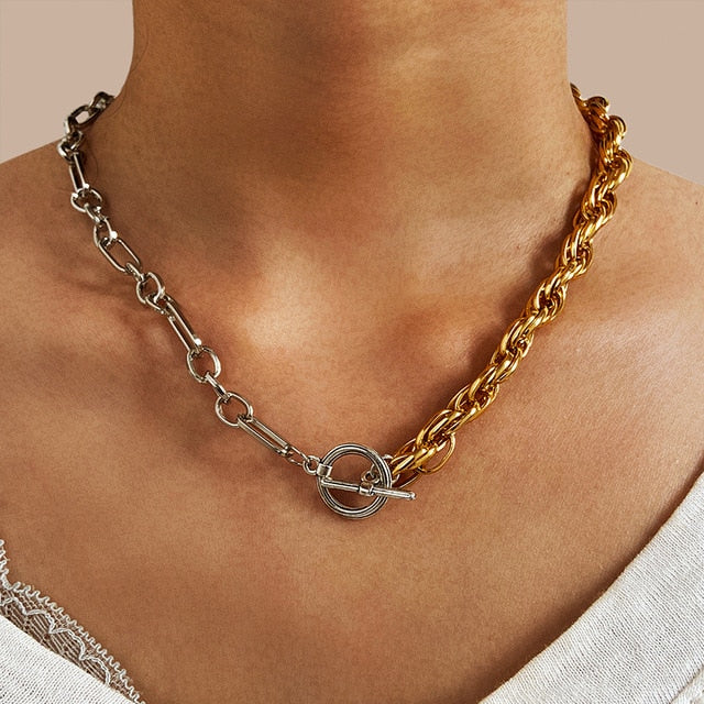 Necklace  Classy Fashion Asymmetric Lock              ID A112 - 1139 - foxberryparkproducts