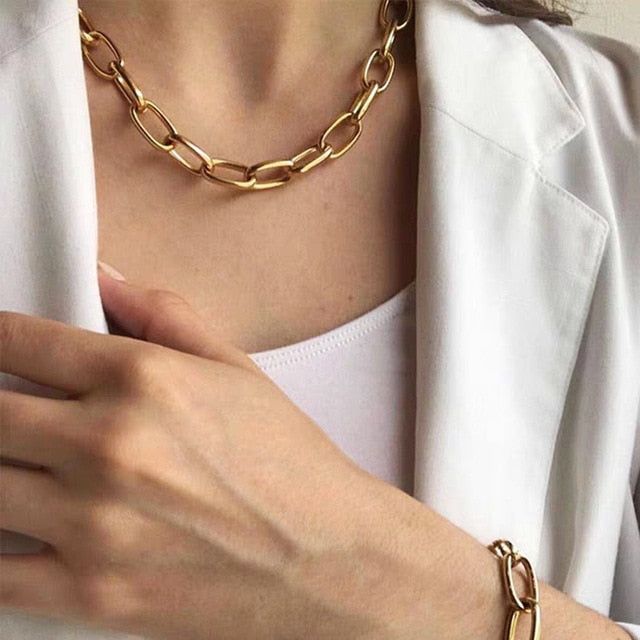 Necklace  Classy Fashion Asymmetric Lock              ID A112 - 1139 - foxberryparkproducts