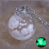 Chic Transparent Resin Rould Ball Moon Pendant Necklace - foxberryparkproducts