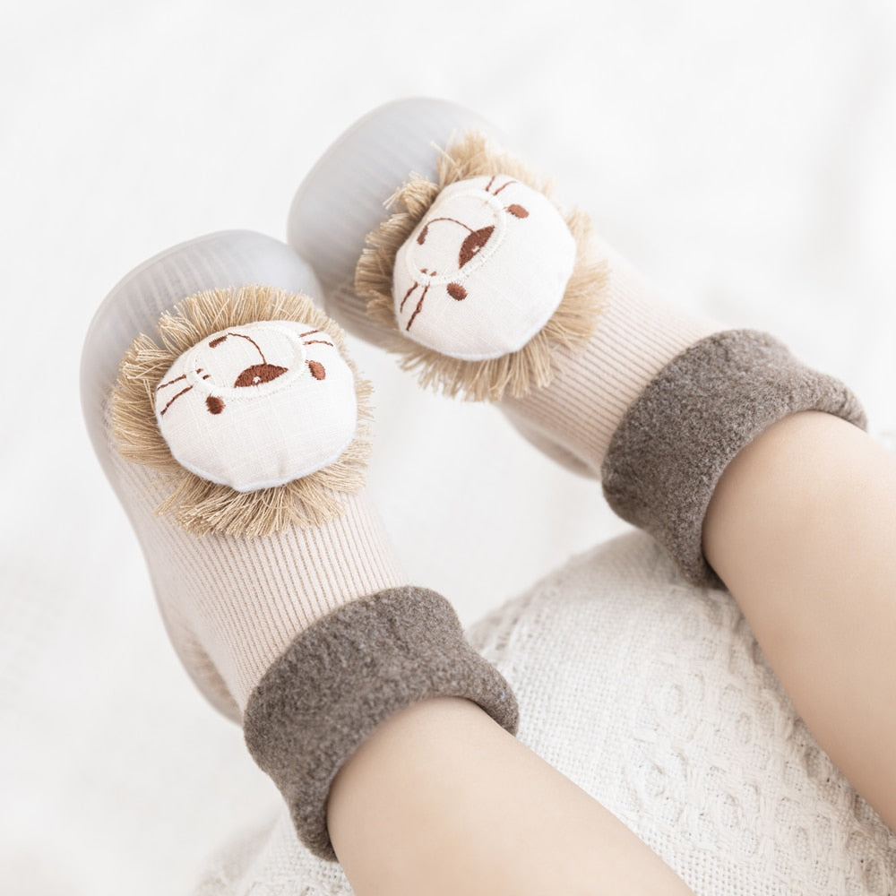 Cute baby sock shoes for winter thick cotton animal styles - foxberryparkproducts