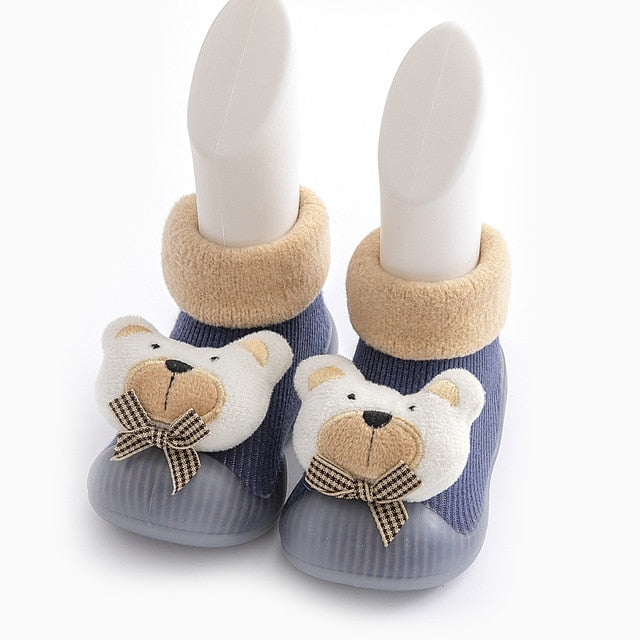 Cute baby sock shoes for winter thick cotton animal styles - foxberryparkproducts