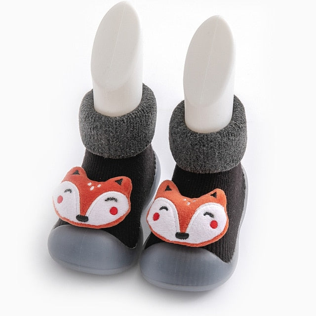 Cute baby sock shoes for winter thick cotton animal styles - foxberryparkproducts