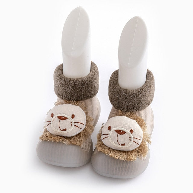 Cute baby sock shoes for winter thick cotton animal styles - foxberryparkproducts