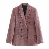 Fashion Autumn Women Plaid Blazers and Jackets - foxberryparkproducts