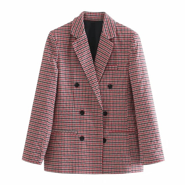 Fashion Autumn Women Plaid Blazers and Jackets - foxberryparkproducts