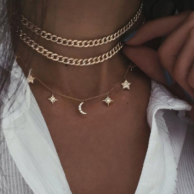 Necklace  Classy Fashion Asymmetric Lock              ID A112 - 1139 - foxberryparkproducts