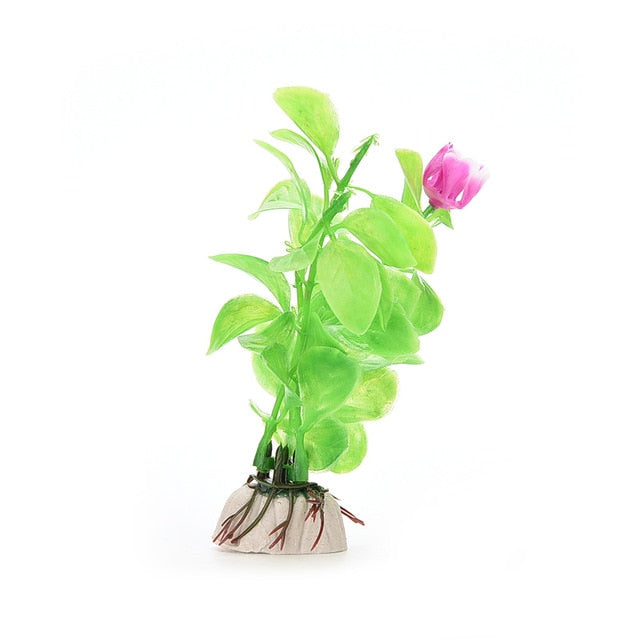 1PCS Artificial Plastic Water Plant Grass Aquarium Decorations  Fish Tank Grass Flower Ornament - foxberryparkproducts