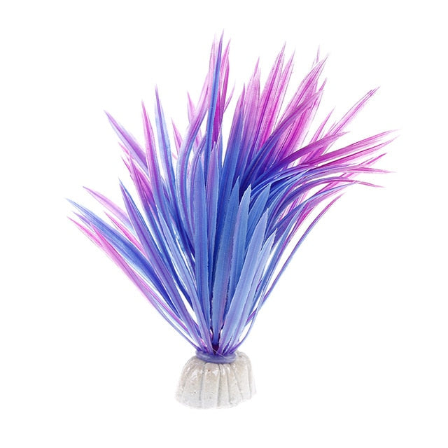 1PCS Artificial Plastic Water Plant Grass Aquarium Decorations  Fish Tank Grass Flower Ornament - foxberryparkproducts