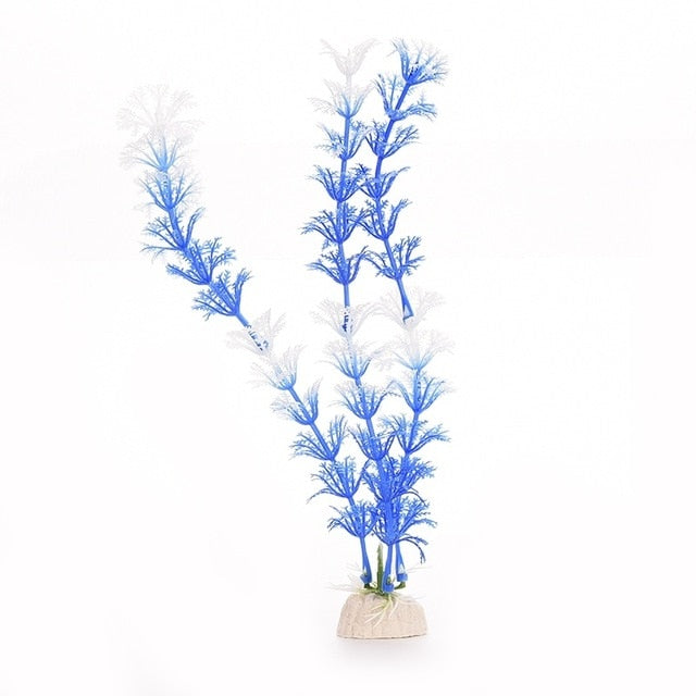 1PCS Artificial Plastic Water Plant Grass Aquarium Decorations  Fish Tank Grass Flower Ornament - foxberryparkproducts