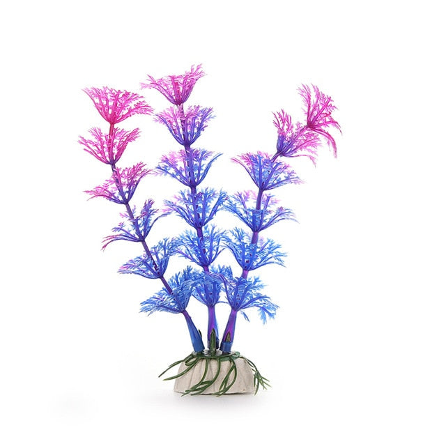 1PCS Artificial Plastic Water Plant Grass Aquarium Decorations  Fish Tank Grass Flower Ornament - foxberryparkproducts
