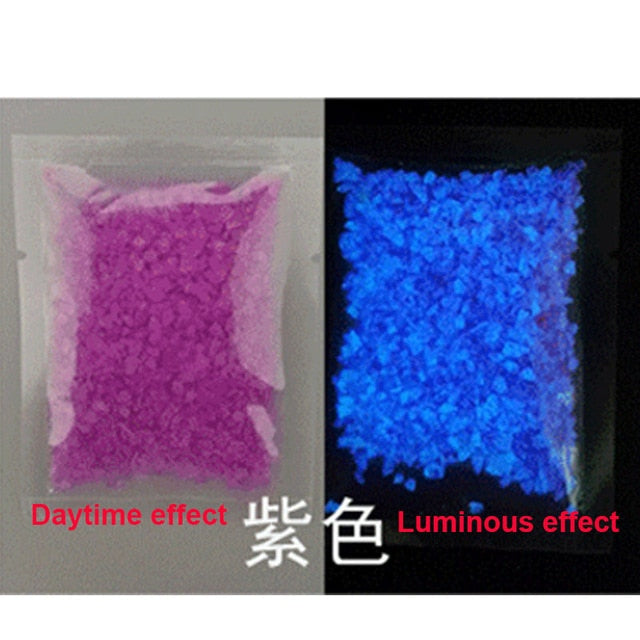 DIY fish Tank Aquarium Luminous Glow Gravel Noctilucent Sand Romantic Sky Blue Fluorescent Particles - foxberryparkproducts