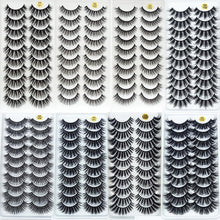 Load image into Gallery viewer, 10Pairs 3D Mink Eyelashes Makeup Natural Long False Eyelashes Dramatic Lashes Extension HandMade Fake Eyelash maquiagem - foxberryparkproducts
