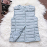 Fitaylor 90% Ultra Light White Duck Down Women Vest Thin Coat - foxberryparkproducts