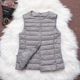 Fitaylor 90% Ultra Light White Duck Down Women Vest Thin Coat - foxberryparkproducts