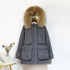 Warm Winter Jacket Women Large Natural Fox Fur White Duck Down Coat - foxberryparkproducts