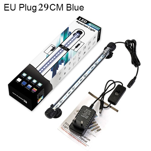 Waterproof LED Aquarium Lights Fish Tank Light Bar Blue/White - foxberryparkproducts