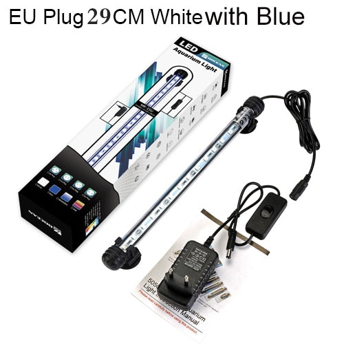 Waterproof LED Aquarium Lights Fish Tank Light Bar Blue/White - foxberryparkproducts