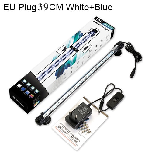 Waterproof LED Aquarium Lights Fish Tank Light Bar Blue/White - foxberryparkproducts