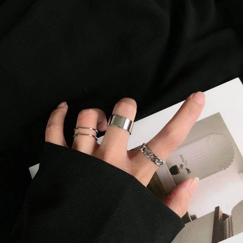 Rings Classy Fashionable Simple Vintage Design Silver Color     ID A113- 1131 - foxberryparkproducts