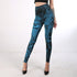 INITIALDREAM 2020 Imitation Cowboy Printed Leggings Women High Waist Slim Elastic Pencil Pants Plus Size 3XL Sexy Jeans Leggings - foxberryparkproducts