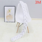 1M/2M/3M/4M Baby Bumper Bed Braid Knot Pillow Cushion Bumper - foxberryparkproducts