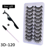 10Pairs 3D Mink Eyelashes Makeup Natural Long False Eyelashes Dramatic Lashes Extension HandMade Fake Eyelash maquiagem - foxberryparkproducts