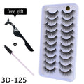 10Pairs 3D Mink Eyelashes Makeup Natural Long False Eyelashes Dramatic Lashes Extension HandMade Fake Eyelash maquiagem - foxberryparkproducts