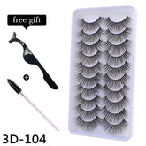 10Pairs 3D Mink Eyelashes Makeup Natural Long False Eyelashes Dramatic Lashes Extension HandMade Fake Eyelash maquiagem - foxberryparkproducts