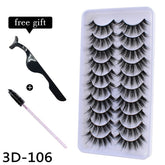 10Pairs 3D Mink Eyelashes Makeup Natural Long False Eyelashes Dramatic Lashes Extension HandMade Fake Eyelash maquiagem - foxberryparkproducts