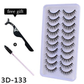 10Pairs 3D Mink Eyelashes Makeup Natural Long False Eyelashes Dramatic Lashes Extension HandMade Fake Eyelash maquiagem - foxberryparkproducts
