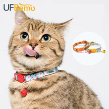 Load image into Gallery viewer, UFBemo 2pcs Pack Cat Personalized Breakaway with Bell Necklace Collar Adjustable Pet Products ID tag for Small Dog Puppy - foxberryparkproducts
