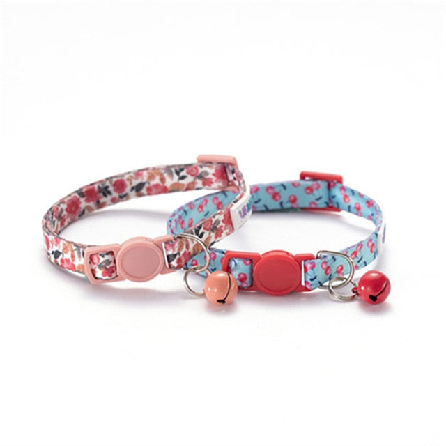 UFBemo 2pcs Pack Cat Personalized Breakaway with Bell Necklace Collar Adjustable Pet Products ID tag for Small Dog Puppy - foxberryparkproducts