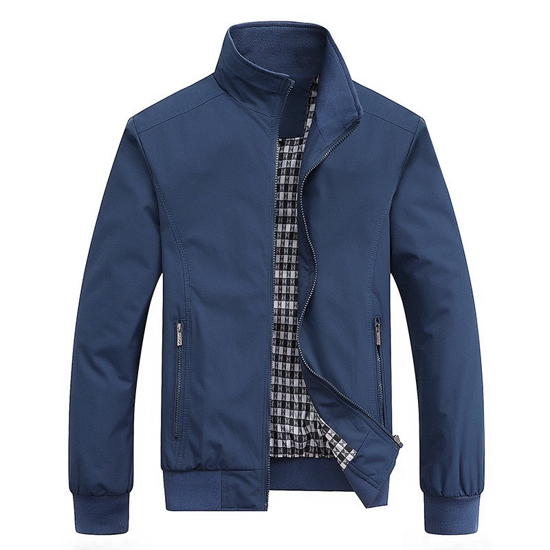 Classy Spring Autumn Casual Solid Fashion Slim Bomber Jacket - foxberryparkproducts
