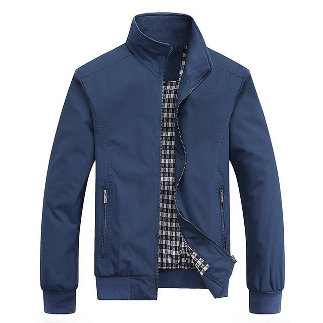Classy Spring Autumn Casual Solid Fashion Slim Bomber Jacket - foxberryparkproducts