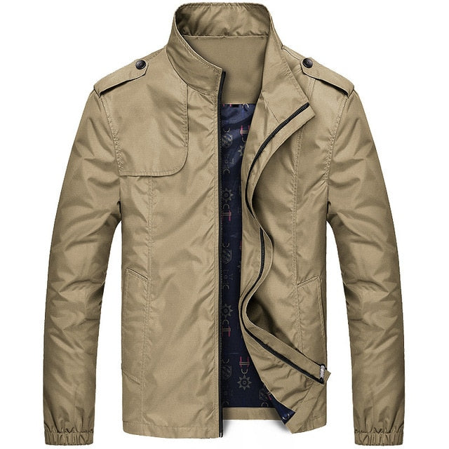 Classy Spring Autumn Casual Solid Fashion Slim Bomber Jacket - foxberryparkproducts