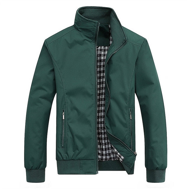 Classy Spring Autumn Casual Solid Fashion Slim Bomber Jacket - foxberryparkproducts