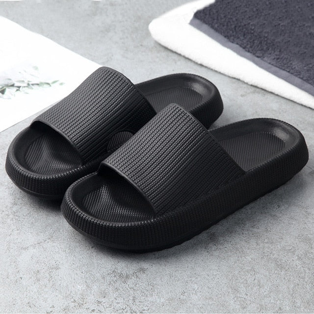 Women Thick Platform Slippers Summer Beach Eva Soft Sole Slide Sandals Leisure Men Ladies Indoor Bathroom Anti-slip Shoes - foxberryparkproducts