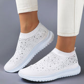 Women Flats Sneakers Crystal Fashion - foxberryparkproducts